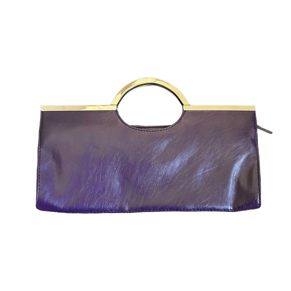 Vintage Candies Purple Faux Leather Oblong Flat Clutch Pink Lining Bratz Y2K 00s - Picture 1 of 10